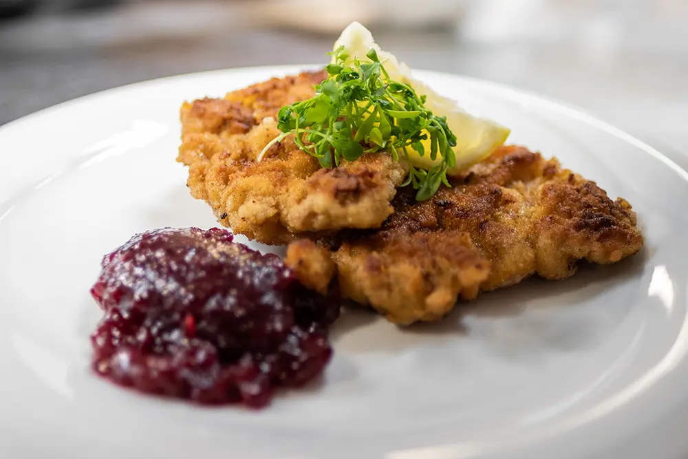 Essen im Restaurant Dorfwit im Stubaital