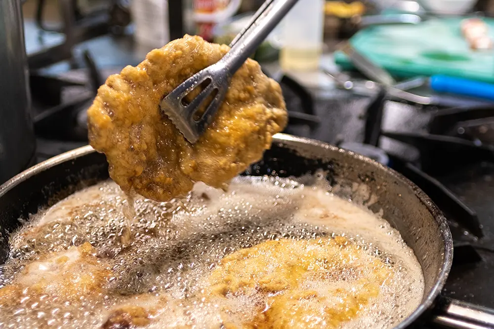 Schnitzel in der Pfanne